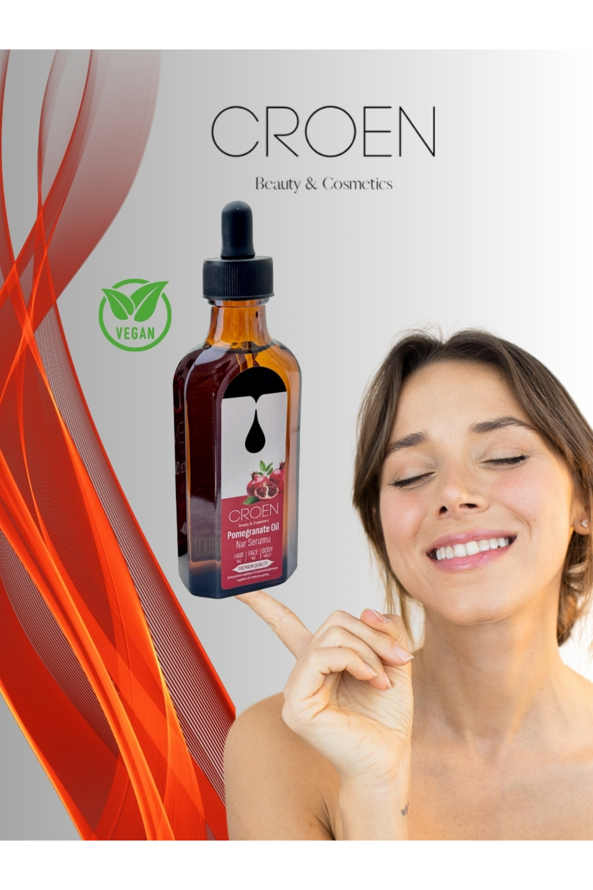 Croen Beauty Nar Çekirdeği Yağı Serumu 100 ml Premium Yüz, Vücut, Saç, El - Görsel 2