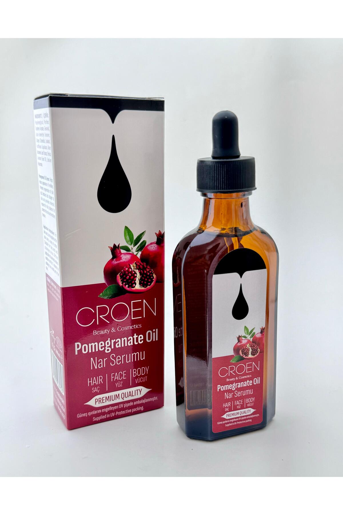 Croen Beauty Nar Çekirdeği Yağı Serumu 100 ml Premium Yüz, Vücut, Saç, El - Görsel 3