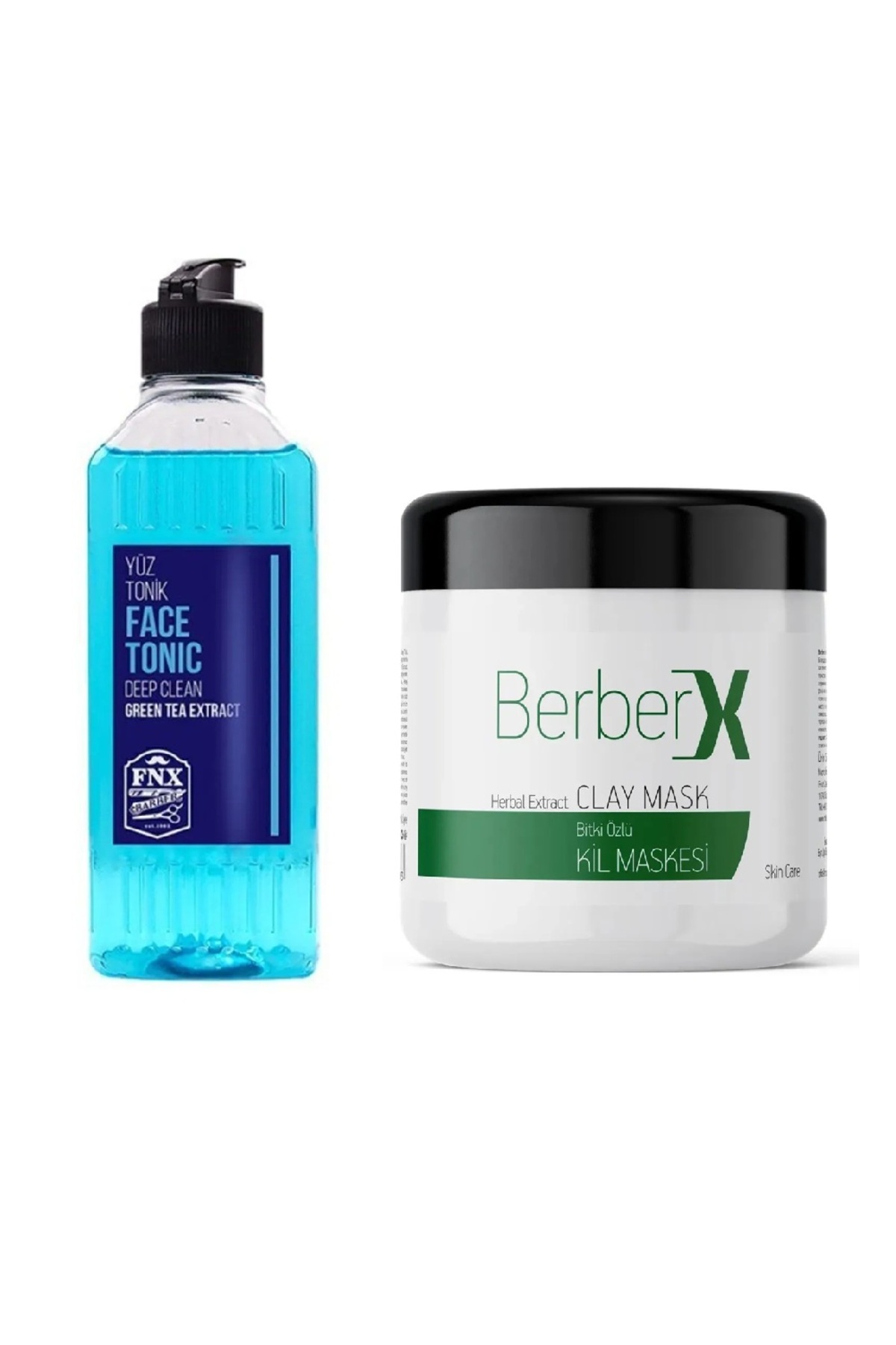 Fonex Yüz Temizleme Tonik 250ml + Berber X Bitki Özlü Kil Maskesi 650gr.