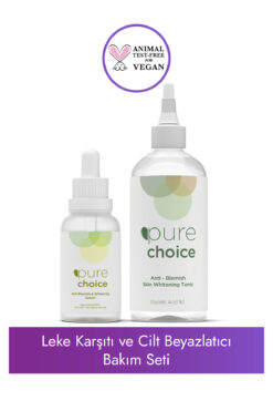 Pure Choice Leke Karşıtı ve Cilt Beyazlatıcı Bakım Seti ( Leke Karşıtı Serumu + Leke Karşıtı Tonik 2'li Set)