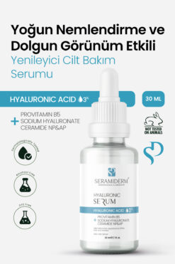 SERAMİDERM Dermatological & Laboratory Yoğun Nemlendirme ve Dolgun Görünüm Etkili, Yenileyici Hyalüronik Asit Cilt Serumu 30ml