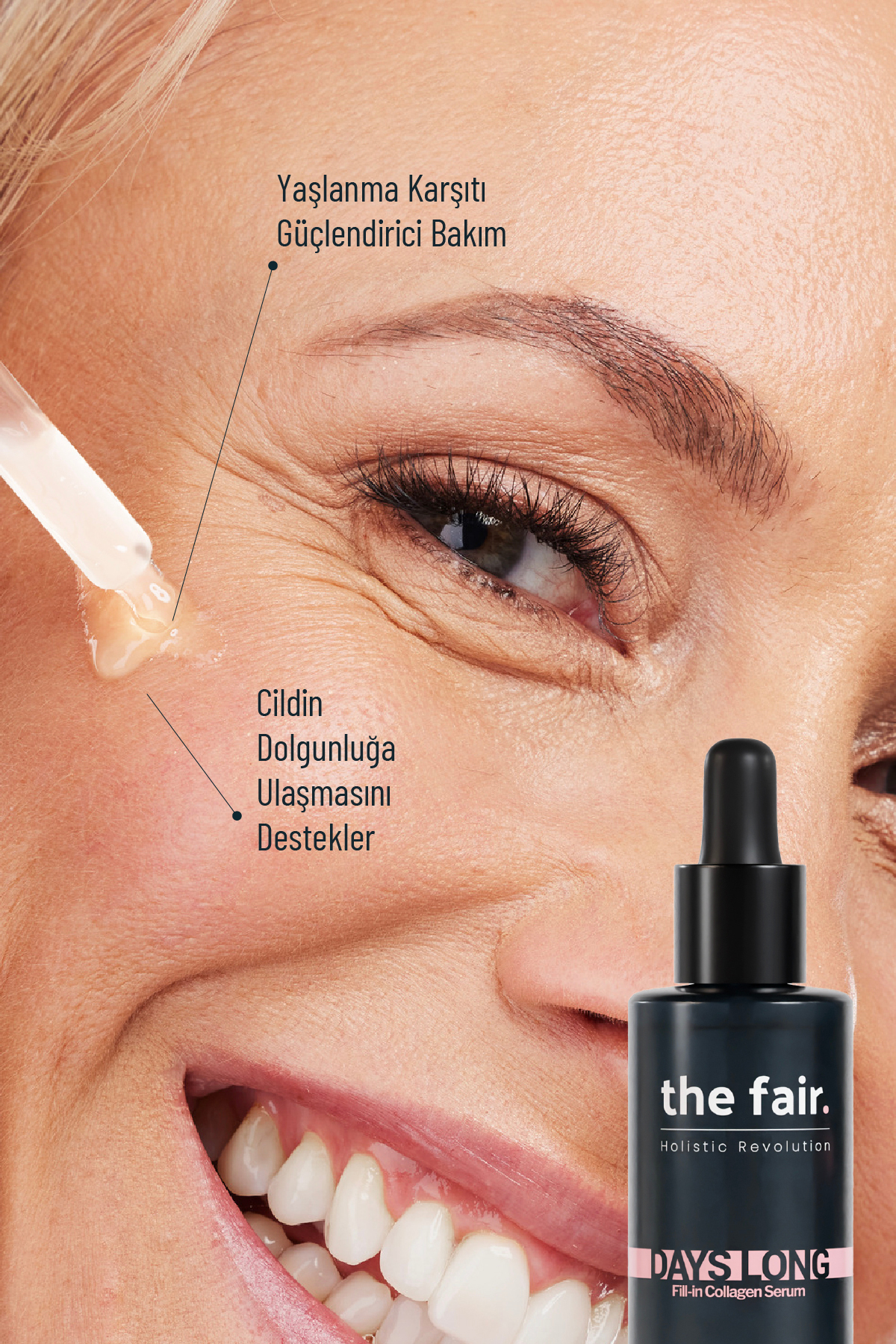 the fair. Days Long Fill-in Collagen Yaşlanma Karşıtı Cilt Serumu %3 Hidrolize Kolajen+ %1 Syn-Coll 30 ml - Görsel 3