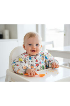 yorni 2-4yaş, Family, Sıvı Geçirmez, Cepli, Makinede Yıkanabilir, Uzun Kollu, Bebek Çocuk Mama Önlüğü