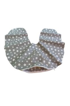 Dekorix Emzirme Yastık Kılıfı 1 Adet Fermuarlı Emzirme Yastık Kılıfı Gri Yıldızlı Kılıf 70x60