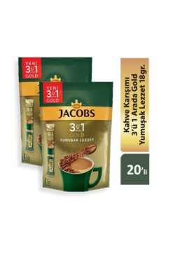 Jacobs 3'ü 1 Arada Gold Yumuşak Içim Karışım Kahve 20'li ( 10 X 2 Paket )