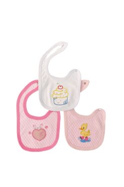 Tomuycuk %100 Pamuklu 3'lü Kız Bebek Önlüğü Yakalık Mama Önlüğü Çift Katlı Çıtçıtlı Fular Salya Önlüğü