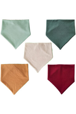 Baby Minik Üçgen Fular Penye Salya ve Mama Önlüğü 5 Adet