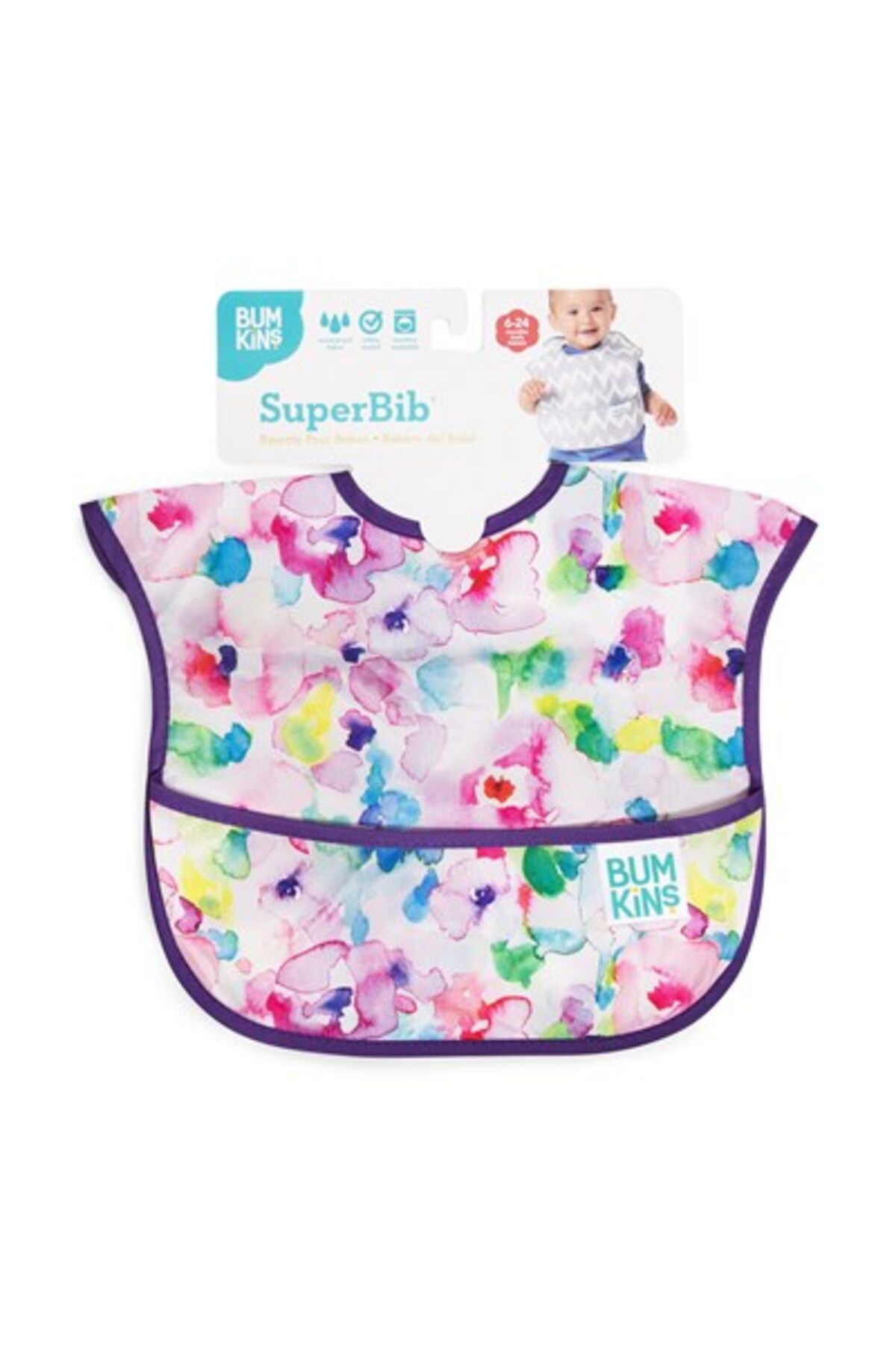 Bumkins Superbib Önlük (6-24 ay) - Watercolor - Görsel 2