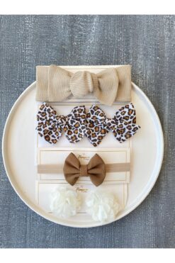 pempem bandana kız bebek çocuk bandana toka set