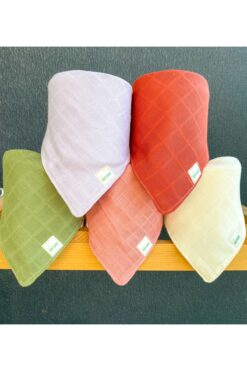 Le Petite Histoire 5'li Çift Katlı %100 Pamuk Müslin Bebek Salya Önlüğü-fular Seti