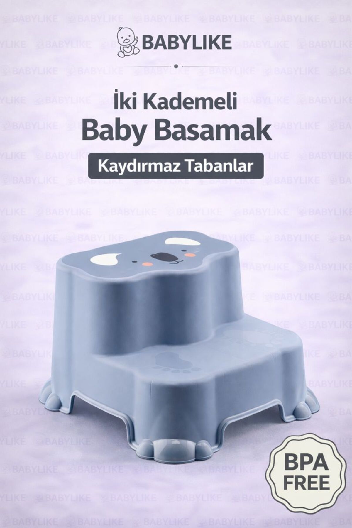 Babylike Tuvalete İlk Adım Seti-Bebek&Çocuk için Tuvalet Eğitimi-Kaydırmaz Basamak ve Kulplu Klozet Adaptörü - Görsel 2
