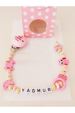 Sahi Aksesuar Isimli Emzik Zinciri - Emzik Askısı - Bebek Hediyesi