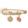 Sahi Aksesuar Kaplama Maşallah Yazılı Zirkon Taşlı Bebek Yaka Iğnesi Tybkı025