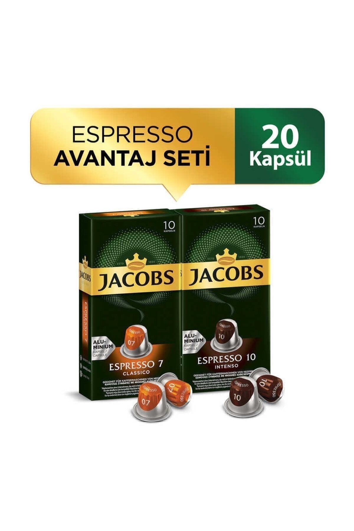 Jacobs Espresso Kapsül Kahve Avantaj Seti 20 Kapsül