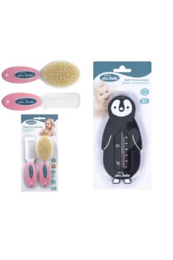 Sevi Bebe Bebek Bakım Seti (doğal Fırça Tarak+banyo Termometresi)