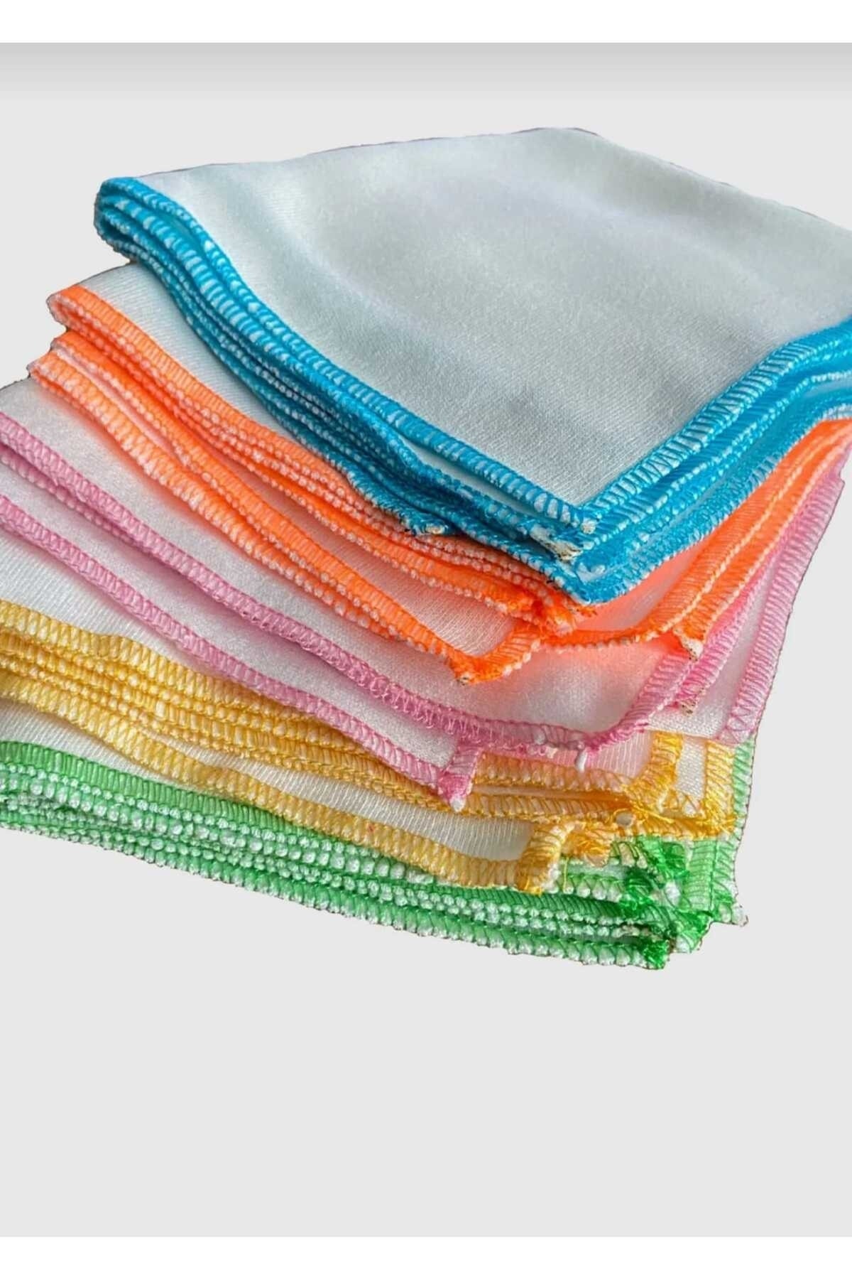 ARELSTORE Bebek 10 Lu Ağız Silme Mendili %100 Pamuklu Penye