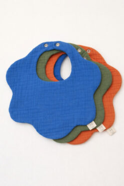 Boho Piccolo 3’lü %100 Pamuk Organik 8 Kat Müslin Bebek Mama Önlüğü / Salya Önlüğü / Yakalık