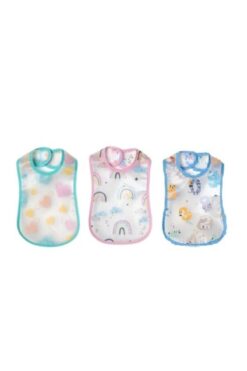 Pico Baby UNİSEX DESENLİ EVA ŞEFFAF 3'LÜ KARIŞIK MAMA ÖNLÜĞÜ