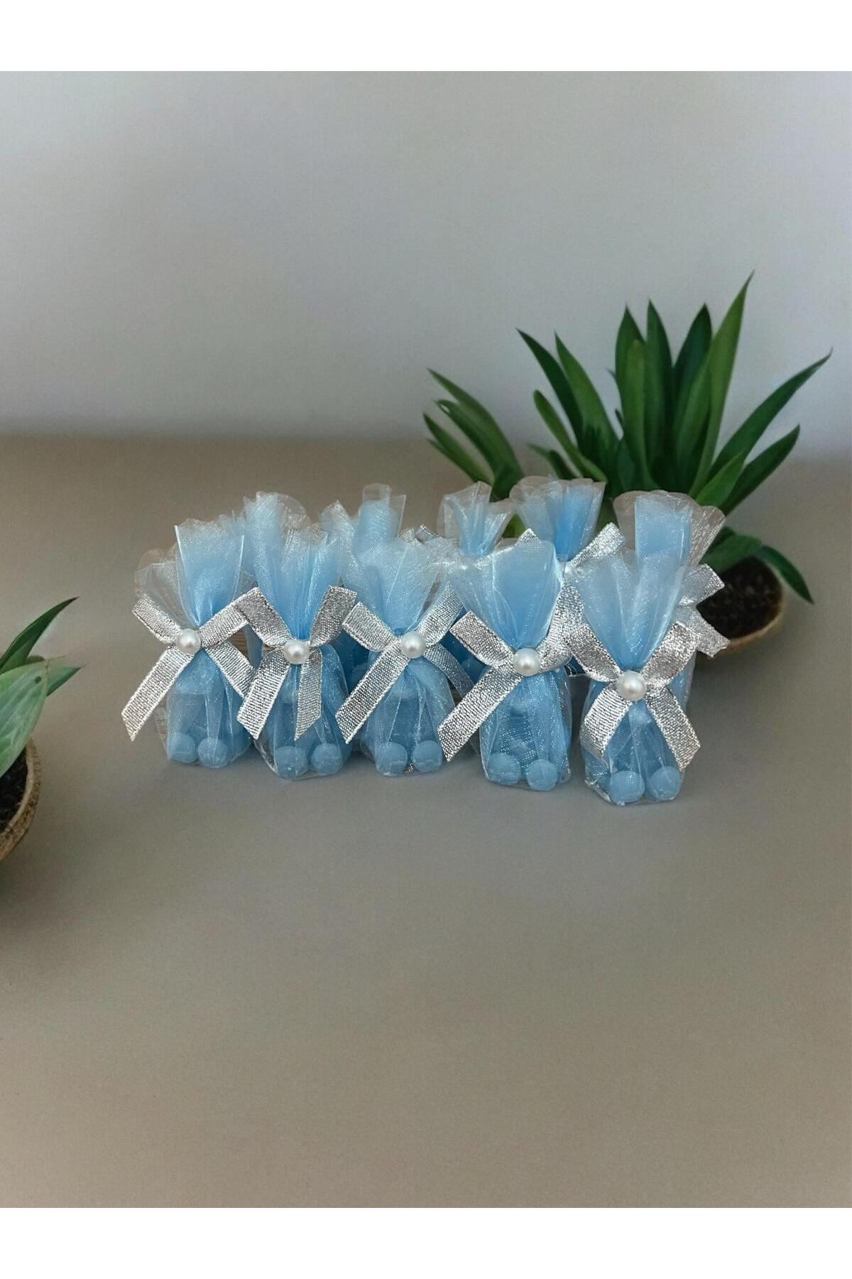 bumbum 10 Adet Bebek Doğum Günü Sünnet 6 Ay Kınası Hediyelik Ayıcık Mum - Görsel 2