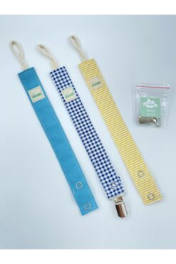 Le Petite Histoire 3'lü Emzik Askısı Emzik Zinciri %100 Pamuk Yıkanabilir