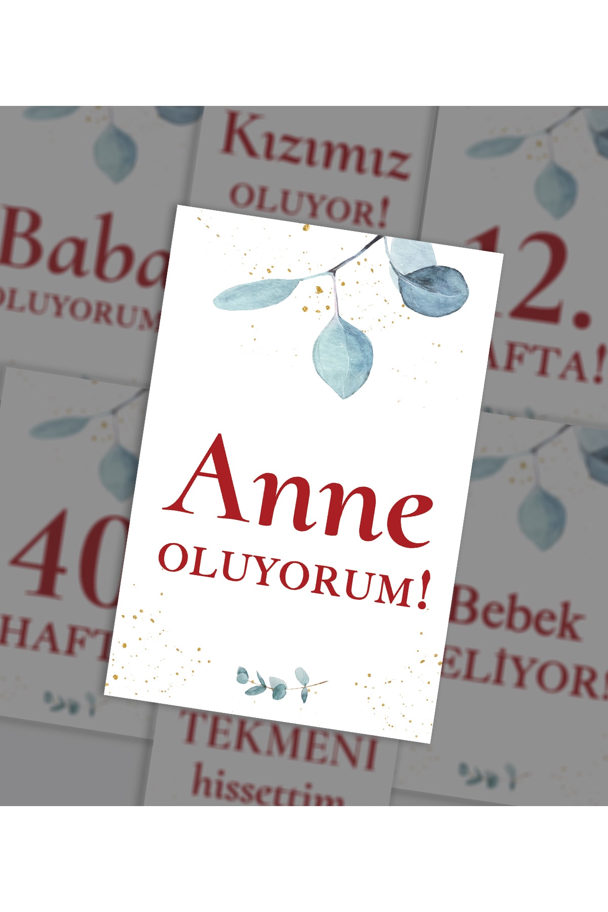 Norm Design Hamile Anı Kartı, Hafta Hafta Gebelik Takip Kartları, 24 Adet Milestone Cards