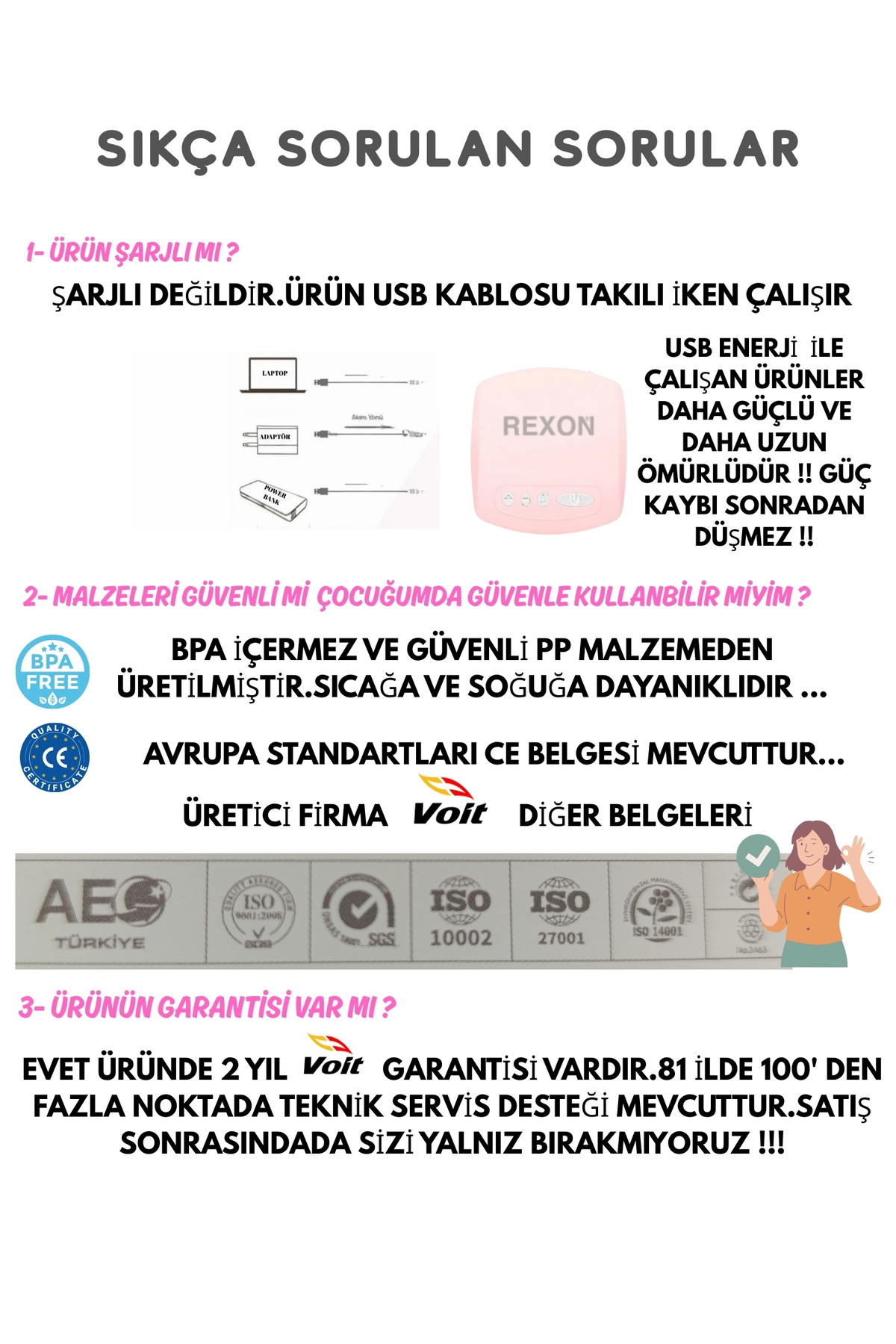 Rexon Elektrikli Göğüs Pompası Masaj Ve Biberon Özellikli Süt Sağma Pompası Pembe - Görsel 2