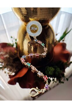 Sahi Aksesuar Isimli Gold Kaplama Renkli Kelebek Modeli Bebek Emzik Zinciri - TYBEZYI1746