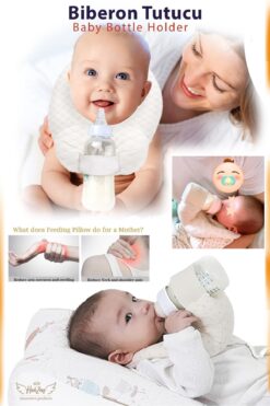 HALZEY Anne Dostu Biberon Tutucu, Emzirme Kolaylaştırıcı, Emzirme Yastığı, Pratik Bebek Beslenme
