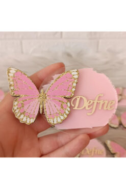 doğrukan 10 Adet Kelebek Figürlü Pleksi Yenidoğan Doğum Günü Magnet