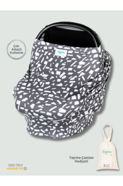 Zuppers Fonksiyonel Puset Ve Emzirme Örtüsü - Geo - Kese Çanta Hediyeli