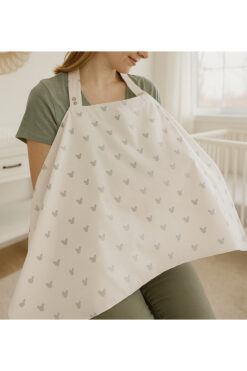 YUSRAMODA GÜMÜŞ MICKEY MOUSE DESENLI EMZİRME ÖRTÜSÜ