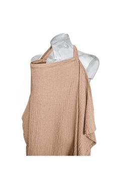 Genel Markalar %100 Pamuklu 2 Katlı Organik Kahve Müslin Emzirme Önlüğü 65x100 Cm