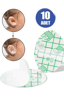 MEZİGARC 10 Adet Su Geçirmez Yapışkanlı Kulak Koruyucu Bant Bebek Çocuk Havuz Banyo Yüzme Kulak Koruma Bandı