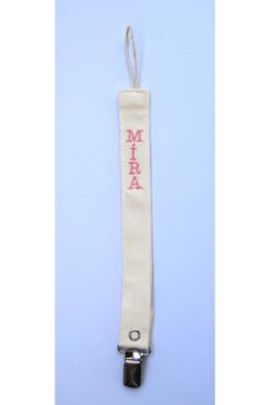 MinnieBee İsimli Krem Renk Emzik Askısı