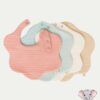 Boho Piccolo 4'lü %100 Pamuklu Organik Soft Renk 8 Katlı Müslin Bebek Önlük / Salya Önlüğü / Nikel Free Çıt