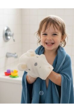 GÜRPAMUK HOME & BABY %100 Pamuklu Yumşak Kız-erkek Bebek-çocuk Banyo Yıkama kukla Lifi & Kesesi /KUTUPAYISI