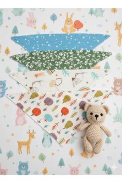 ESEN DESİNG HOME Müslim Bebek Önlüğü Fular 4'lü Set Çıtçıtlı