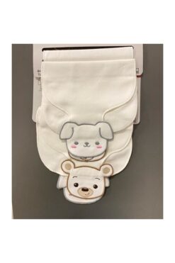 PİLEKİ BABY 2 Adet %100 Pamuk Penye Kumaş Bebek Yenidoğan Ihtiyaç Sırt Ve Ter Bezi Nakışlı Model 36*20 Cm