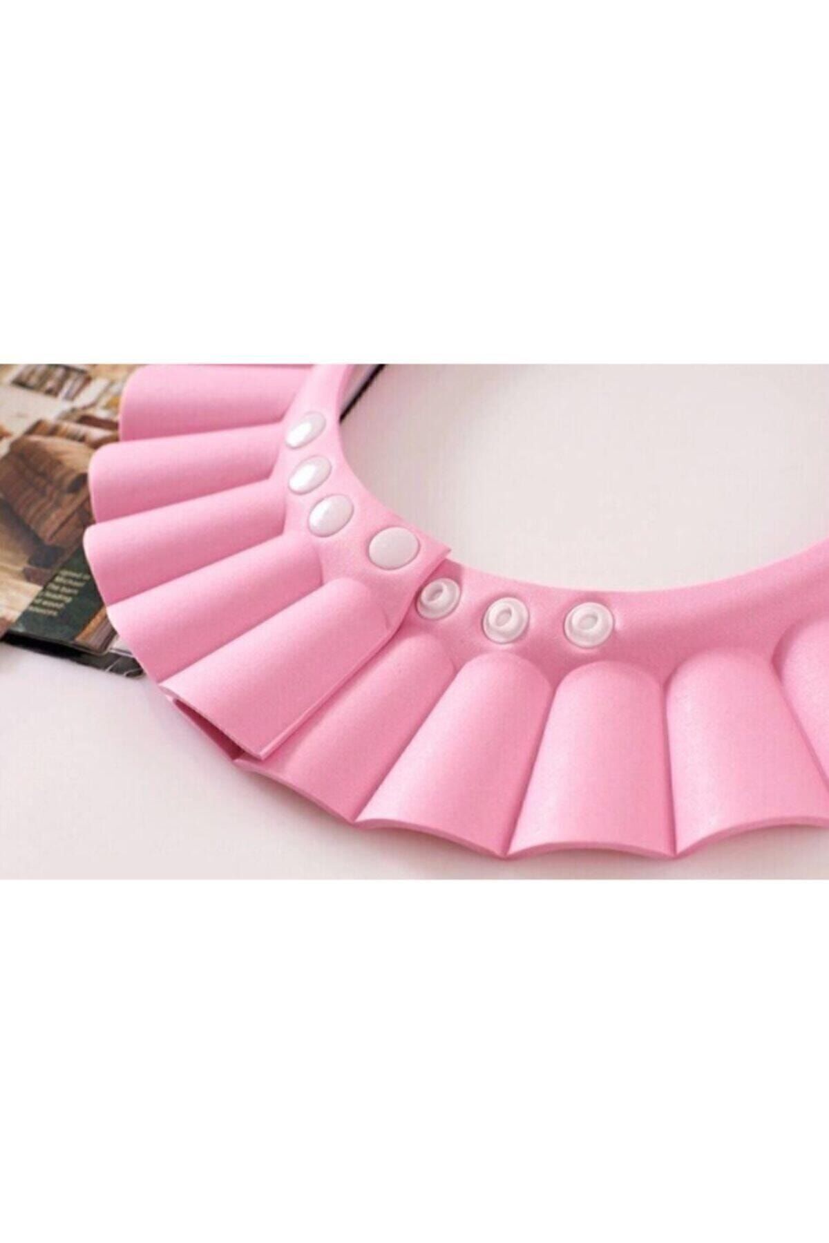 CMT Bebek Banyo Şampuan Siperi Şapkası Köpük Siperlik Pembe - Görsel 3