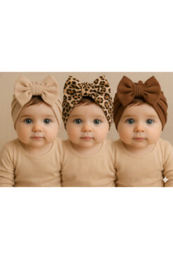 Baby Bakkal 3 ADET BEBEK HEDİYELİK BONE (0-18) Ay arası