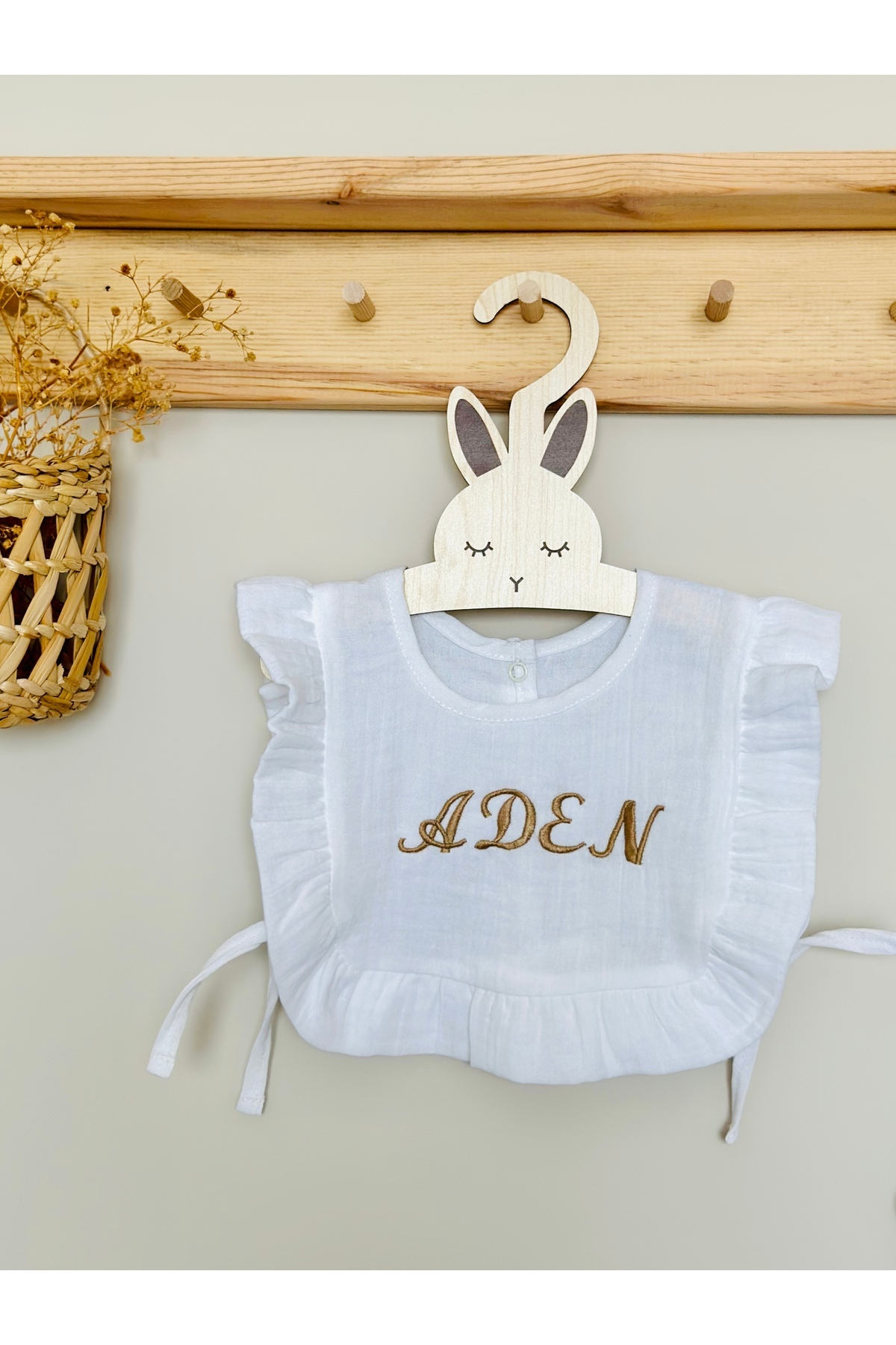 JUNİPERUS Kişiye Özel Multı Müslin Bebek Salya Önlük & Fular %100 Organik Pamuk - Görsel 3