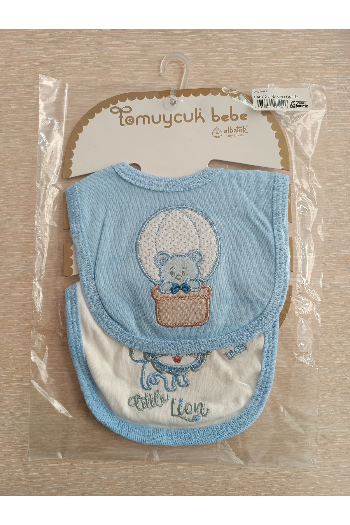 Tomuycuk 4'LÜ MAMA ÖNLÜĞÜ ERKEK BEBEK ÖNLÜK %100 PAMUKLU VE NAKIŞLI SALYA ÖNLÜK FULAR ÇITÇITLI - Görsel 3