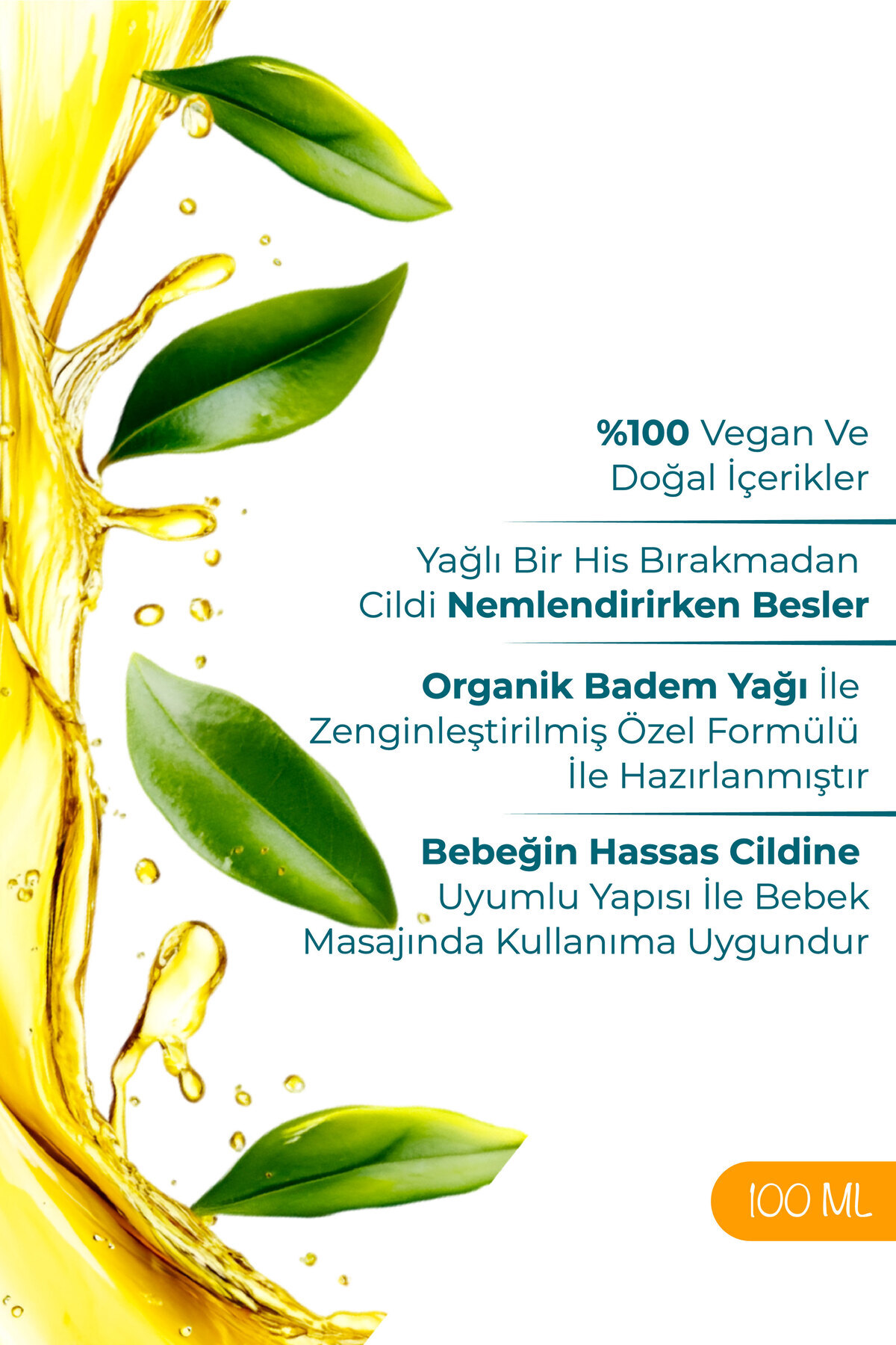 Born and Clean Baby Care Organik Bebek Yağı 100 ml %100 Doğal - Görsel 3