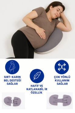 Takaz Global Hamile Uyku Yastığı Hamile Uyku , Emzirme ve Oturma Destek Yastığı