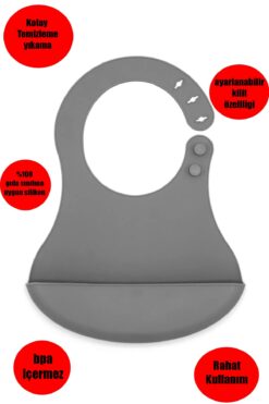 vipgross Silikon Bebek Mama Önlüğü