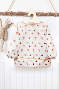 HAMUR Proof Uzun Kollu 2-4 Yaş Sıvı Geçirmez Etkinlik Mama Aktivite Anaokul Kreş Bebek Çocuk Önlüğü Vl.Bej