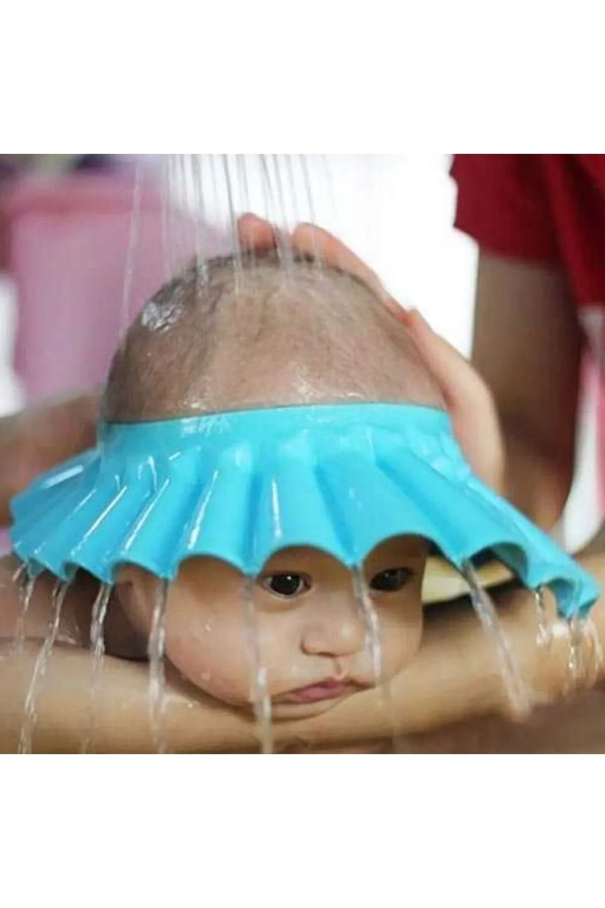 alpanya Ayarlanabilir Çıtçıtlı Çocuk Bebek Için Banyo Şapkası Yıkama Aparatı - Renk Bildiriniz Lütfen - Görsel 2