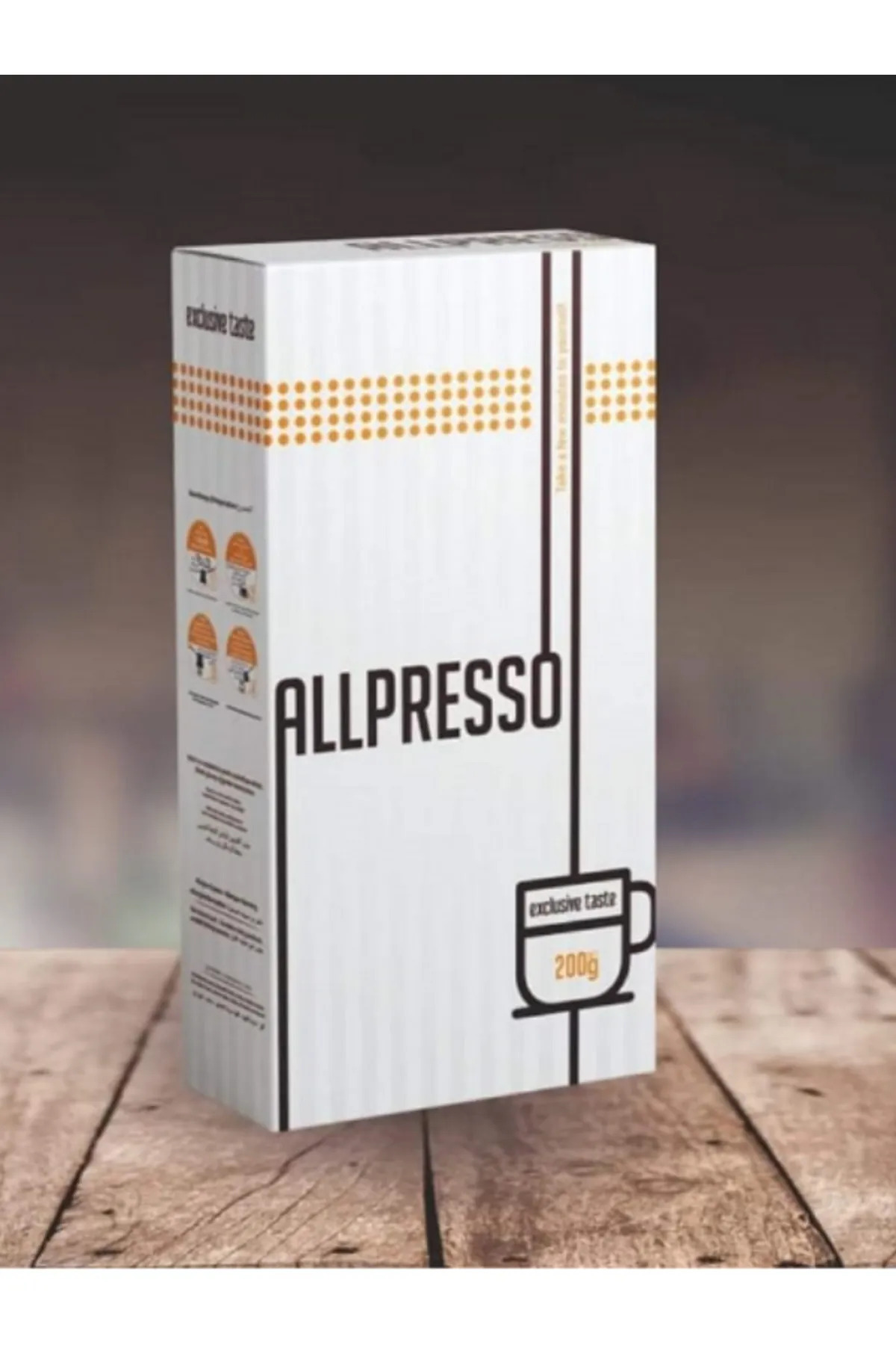 ALLPRESSO 2'li Paket Coffee 200'er Gram (TELVESİZ KAHVE) , Toplam 400 gram Doğal Fındık Ceviz Badem ve Hurmalı