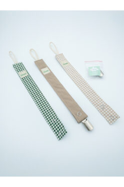 Le Petite Histoire 3'lü Emzik Askısı - Emzik Zinciri Pamuk Yıkanabilir