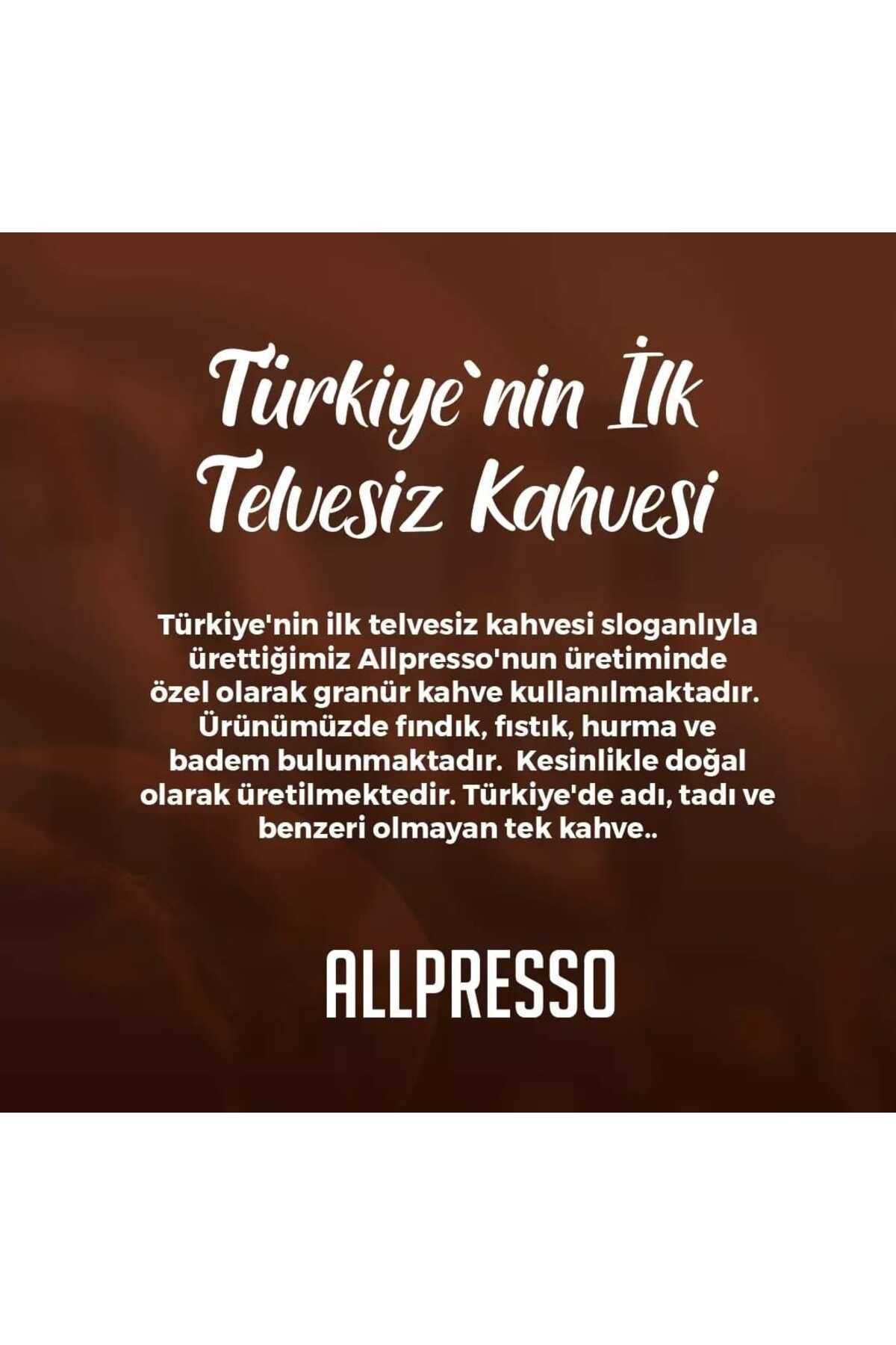 ALLPRESSO 2'li Paket Coffee 200'er Gram (TELVESİZ KAHVE) , Toplam 400 gram Doğal Fındık Ceviz Badem ve Hurmalı - Görsel 2